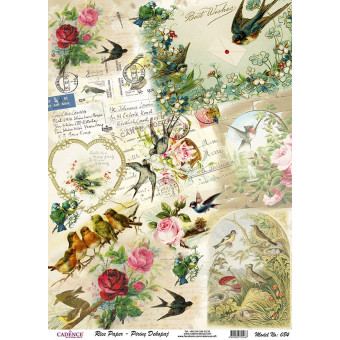 CADENCE DECOUPAGE RICE PAPER A4 - 084