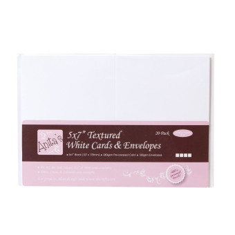 DOCRAFTS CARDS WITH ENVELOPES 5/7 20 PCS. WHITE - 1512100