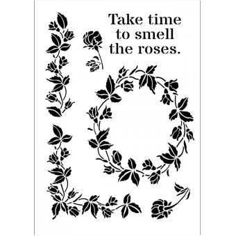 DAILY ART УНИВЕРСАЛЕН ШАБЛОН А4 SMELL THE ROSE DA17ST0255