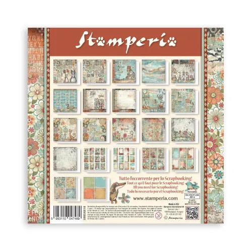 STAMPERIA FURRY FRIENDS BLOCK 20.3/20.3 CM - SBBSXB18