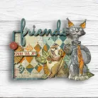 STAMPERIA FURRY FRIENDS ШАБЛОН 20 Х 25 СМ - KSTD190