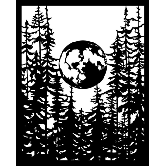 STAMPERIA HERBARIUM ШАБЛОН SILVAE MOON IN THE FOREST 20 Х 25 СМ - KSTD194