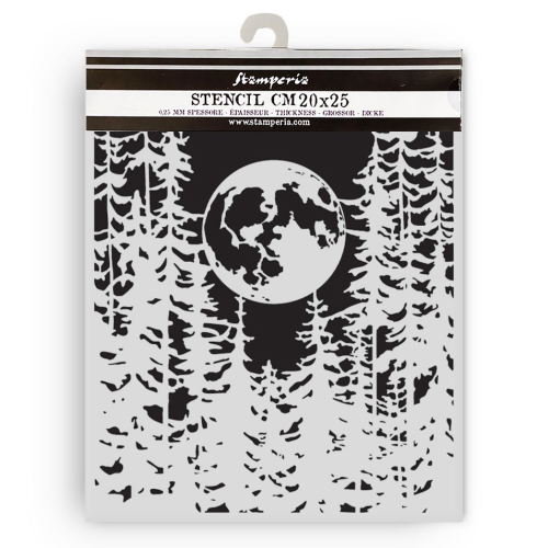 STAMPERIA HERBARIUM ШАБЛОН SILVAE MOON IN THE FOREST 20 Х 25 СМ - KSTD194
