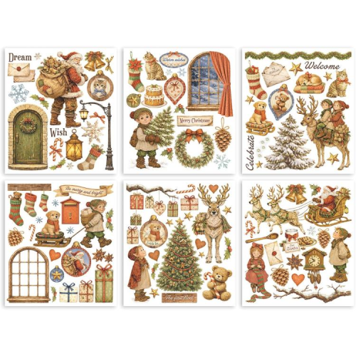 STAMPERIA SILENT NIGHT RUB ON SELECTION DFLRBXGX20