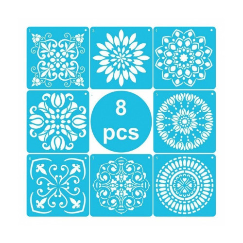 DAILY ART UNIVERSAL TEMPLATES 15X15CM 8PCS. SET B DA20ST0102