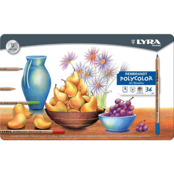 LYRA REMBRANDT POLYCOLOR COLOR PENCILS SET 36 COLORS