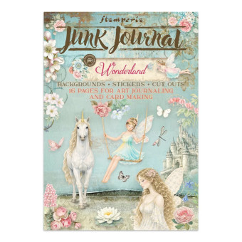 STAMPERIA WONDERLAND JUNK JOURNAL 8 КАРТИЧКИ 4 СТИКЕРА И 4 ИЗРЕЗКИ - SBJK21