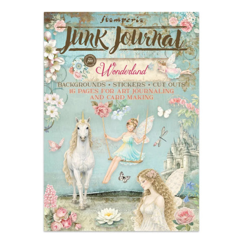STAMPERIA WONDERLAND JUNK JOURNAL 8 КАРТИЧКИ 4 СТИКЕРА И 4 ИЗРЕЗКИ - SBJK21