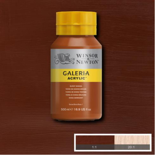 W&N АКРИЛНА БОЯ GALERIA 500 МЛ - СИЕНА ПЕЧЕНА 2150074