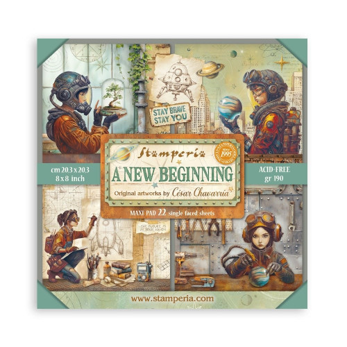 STAMPERIA A NEW BEGINNING БЛОКЧЕ 20,3/20,3 СМ - SBBSXB23