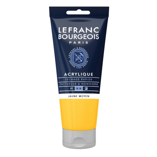 L&B АКРИЛНА БОЯ FINE 200 МЛ - MEDIUM YELLOW 198