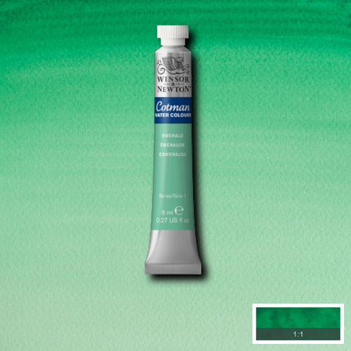 W&N WATERCOLOR PAINT COTMAN 8 ML. - EMERALD GREEN - 8840092