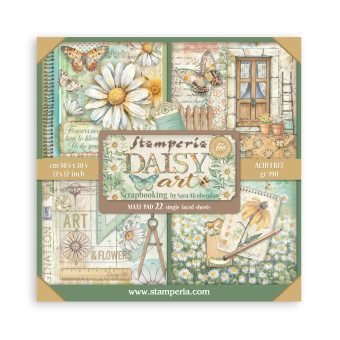 STAMPERIA DAISY ART BLOCK 30.5/30.5 CM - SBBXLB34