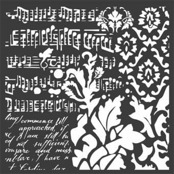 STAMPERIA MEDIA STENCIL - ШАБЛОН 18 Х 18 СМ - KSTDQ37