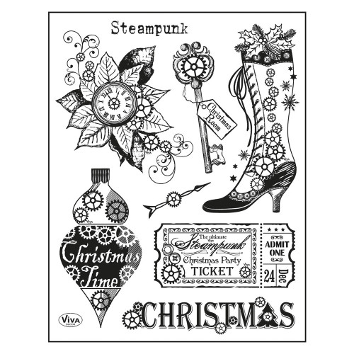 VIVA DECOR СИЛИКОНОВИ ПЕЧАТИ - STEAMPUNK CHRISTMAS