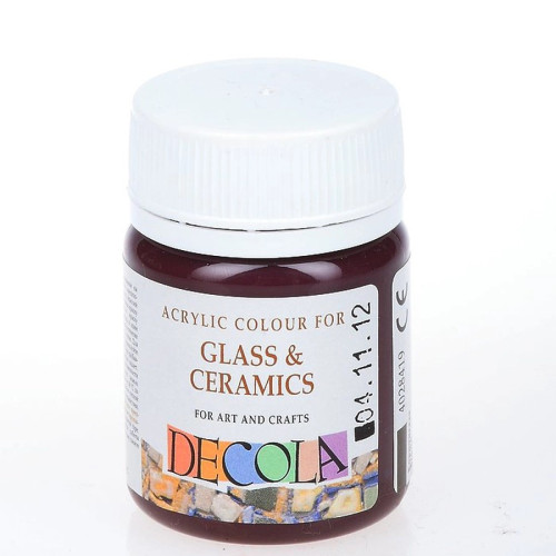 DECOLA ACRYLIC PAINT FOR GLASS AND CERAMIC 50 ML - BROWN