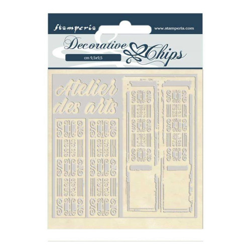 STAMPERIA ELEMENTS FROM CHIPBOARD 14/14CM SCB48