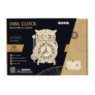 ROBOTIME 3D ДЪРВЕН ПЪЗЕЛ OWL CLOCK 161 ЧАСТИ LK503