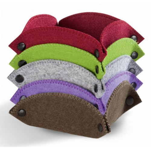 FOLIA DECORATIVE FELT BASKET ASSORTED 11.5/11.5 CM. 5 PCS.