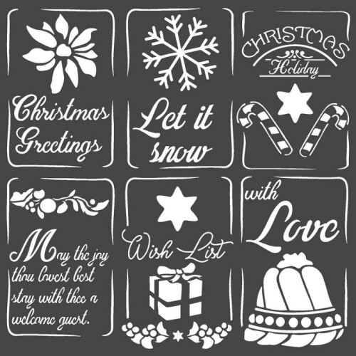 STAMPERIA MEDIA STENCIL - ШАБЛОН 18 Х 18 СМ - KSTDQ53