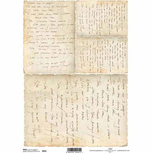 ITD COLLECTION DECOUPAGE RICE PAPER A4 - R0051
