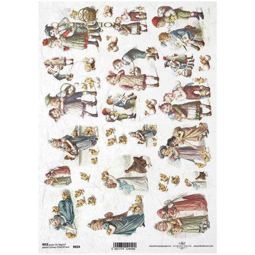 ITD COLLECTION DECOUPAGE RICE PAPER A4 - R0824
