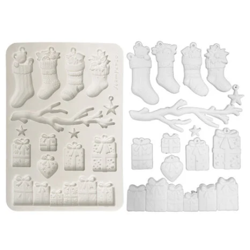 STAMPERIA CLASSIC CHRISTMAS SILICONE MOLD KACMA620