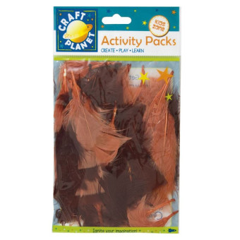 DOCRAFTS FEATHERS FOR DECORATION 7 G. BROWN AND WHITE - CPT 6541104