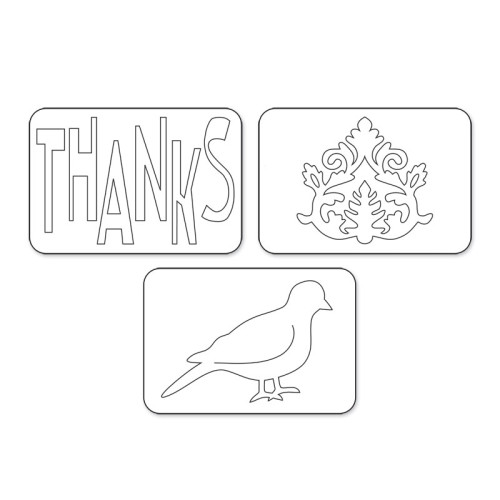 SIZZIX SIZZLITS DIE CUTTING DIES - THANKS SET