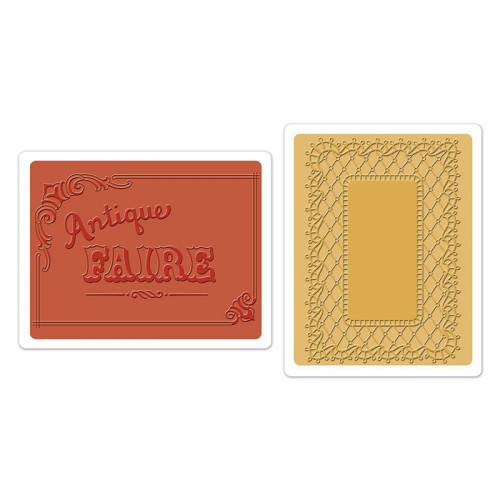 SIZZIX ПАПКИ ЗА РЕЛЕФ - ANTIQUE FAIRE & LACE SET