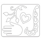 SIZZIX SIZZLITS ЩАНЦИ ЗА ИЗРЯЗВАНЕ - FLOURISH, HAND, HEART