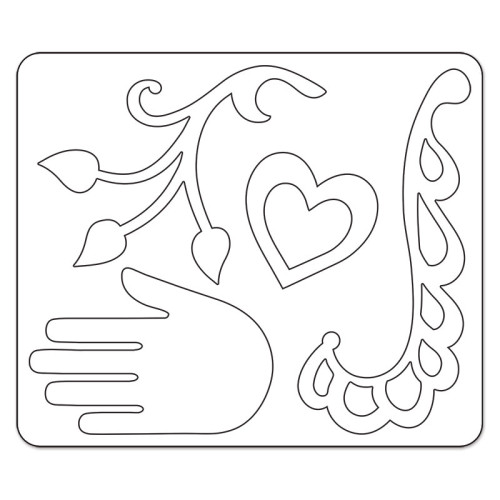 SIZZIX SIZZLITS ЩАНЦИ ЗА ИЗРЯЗВАНЕ - FLOURISH, HAND, HEART