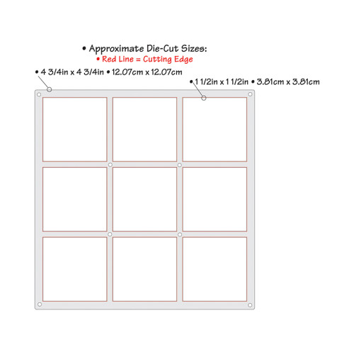 SIZZIX THINLITS ЩАНЦИ ЗА ИЗРЯЗВАНЕ - GRID WORKS 1 3/8"