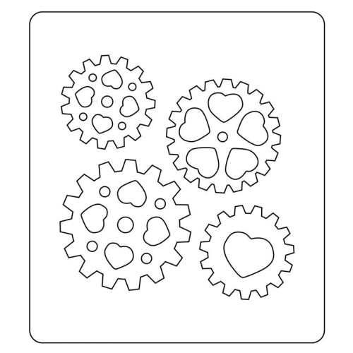 SIZZIX BIGZ ЩАНЦИ ЗА ИЗРЯЗВАНЕ - LOVE GEARS