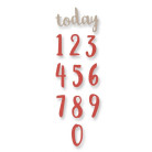 SIZZIX THINLITS DIE CUTTING DIES - BRUSH NUMBERS