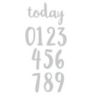 SIZZIX THINLITS DIE CUTTING DIES - BRUSH NUMBERS