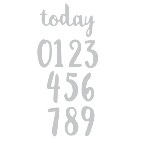 SIZZIX THINLITS DIE CUTTING DIES - BRUSH NUMBERS