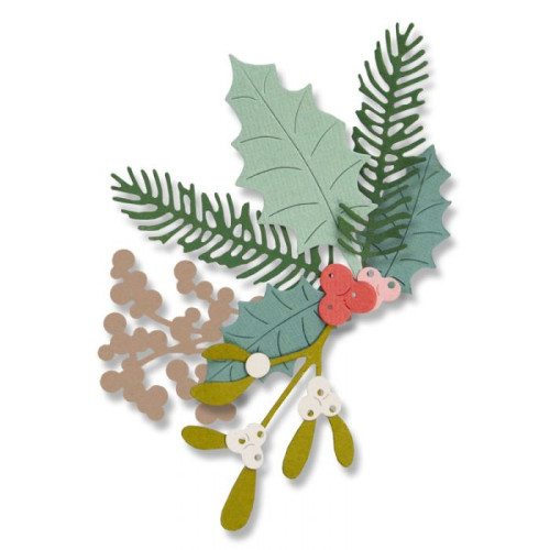 SIZZIX THINLITS ЩАНЦИ ЗА ИЗРЯЗВАНЕ - WINTER FOLIAGE