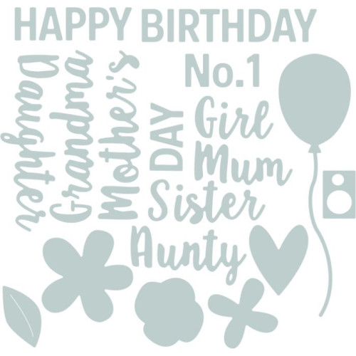 SIZZIX THINLITS DIES FOR CUTTING - FEMALE OCCASIONS