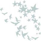 SIZZIX THINLITS DIES FOR CUTTING - BIRDS AND STARS