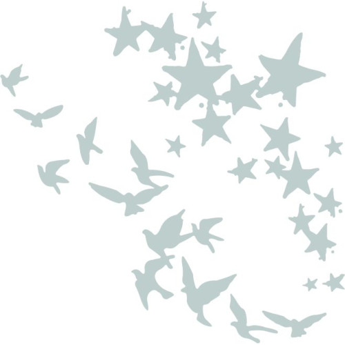 SIZZIX THINLITS DIES FOR CUTTING - BIRDS AND STARS