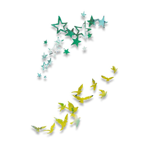 SIZZIX THINLITS DIES FOR CUTTING - BIRDS AND STARS