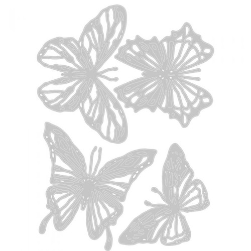 SIZZIX THINLITS ЩАНЦИ ЗА ИЗРЯЗВАНЕ - SCRIBBLY BUTTERFLIES