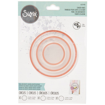 SIZZIX SHAKER PANES CIRCLES 3PCS SET