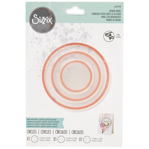 SIZZIX SHAKER PANES CIRCLES 3PCS SET