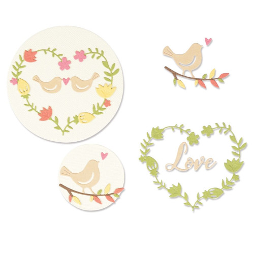 SIZZIX THINLITS ЩАНЦИ ЗА ИЗРЯЗВАНЕ - MINI LOVE BIRDS