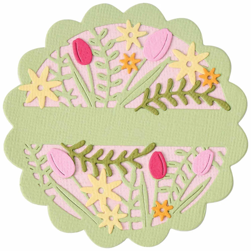 SIZZIX THINLITS ЩАНЦИ ЗА ИЗРЯЗВАНЕ -TULIPS AND BLOOMS CIRCLE