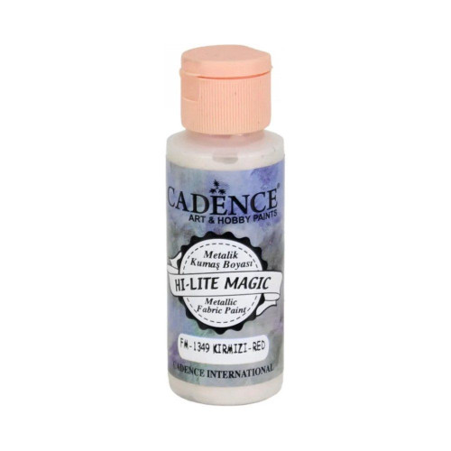 CADENCE ТЕКСТИЛНА БОЯ HI-LITE MAGIC METALLIC 59МЛ – RED 1349