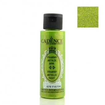 CADENCE АКРИЛНА БОЯ DIAMOND METALLIC 70 МЛ - PEANUT GREEN679