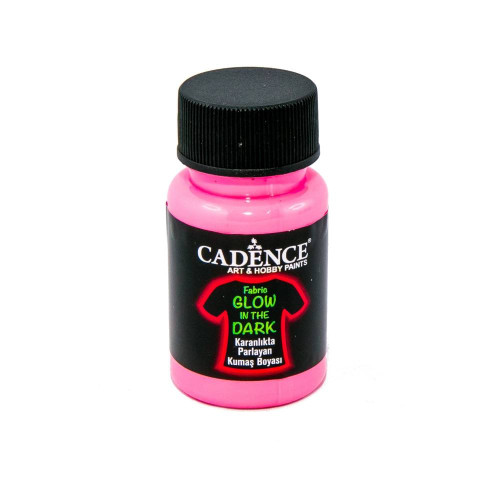 CADENCE ТЕКСТИЛНА БОЯ СВЕТЕЩА НА ТЪМНО 50 МЛ. - PINK F-04
